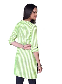 ZAGIRA Women's Straight Solid High Low Cotton Single Kurti-thumb1