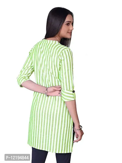 ZAGIRA Women's Straight Solid High Low Cotton Single Kurti-thumb2