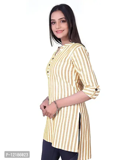 ZAGIRA Women's Straight Solid High Low Cotton Single Kurti