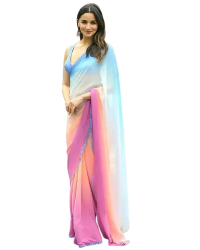 Georgette Saree with Blouse piece