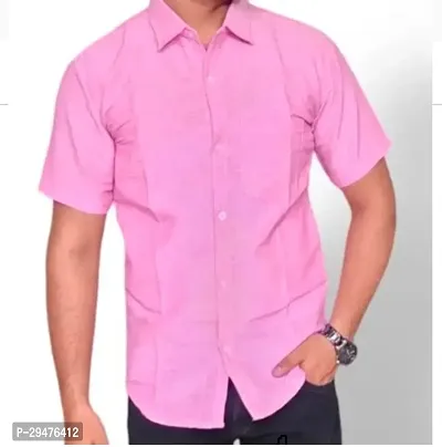 Elegant Khadi Cotton Solid Casual Shirts For Men