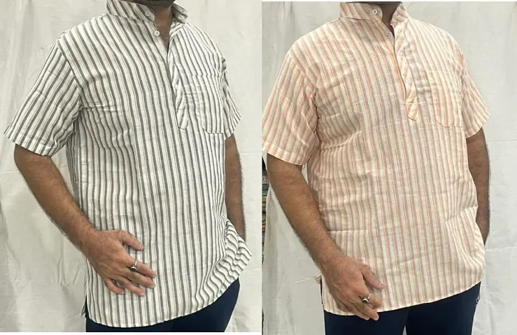 Best Selling Cotton Blend Short Sleeves Casual Shirt 