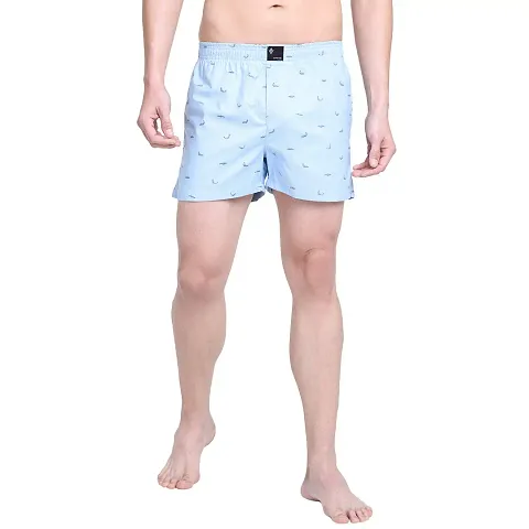 Men's with Fish Print Boxer Shorts