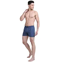 Blue Men's Boxer Shorts Cotton with White Small Dots-thumb3