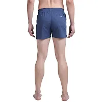 Blue Men's Boxer Shorts Cotton with White Small Dots-thumb2