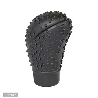 Anti-Scratch Bump Shift Gear Knob Protective Cover Case - Black Color