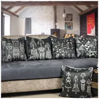 Printed Cushion Cover Set of 5 Without Filler-thumb1