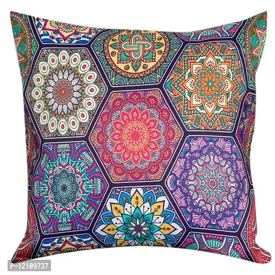 Satin Printed Cushion Cover Set Of 5-thumb2