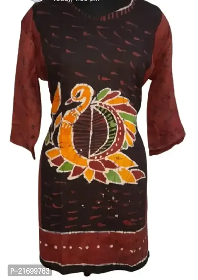 Stylish Cotton Stitched Kurti For Women-thumb0