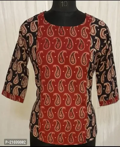 Stylish Cotton Stitched Kurti For Women-thumb0