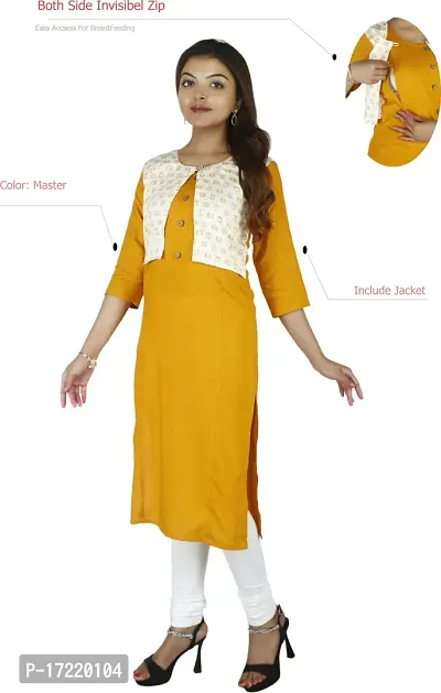 Classic Rayon Maternity Kurti For Women-thumb5