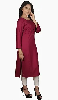 A-Line Multicoloured Solid Rayon Kurta Pack of 2-thumb2
