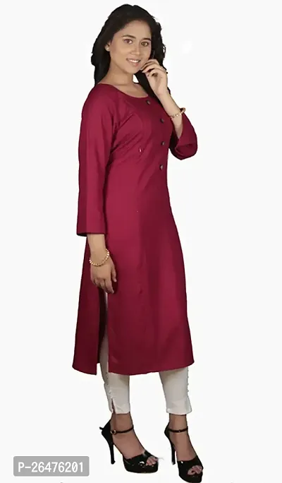 A-Line Multicoloured Solid Rayon Kurta Pack of 2-thumb3