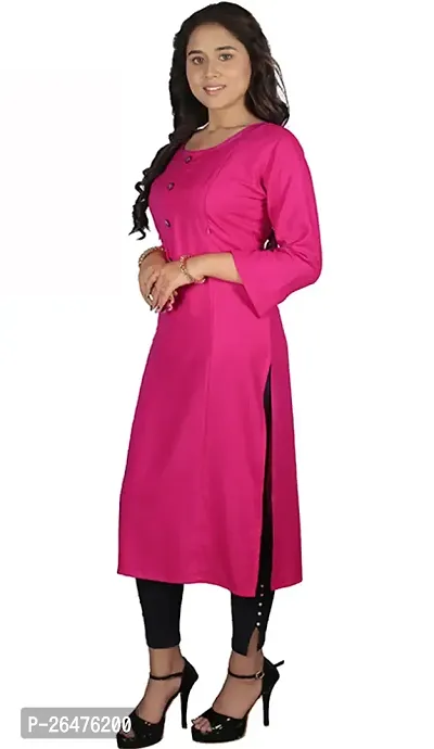 Classic Rayon Solid Kurtis For Women, Pack of 2-thumb4