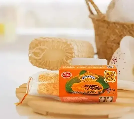 Asantee Papaya And Honey Skin Whitening Herbal Soap Papaya skin whitening soap Skin smoothening papaya soap