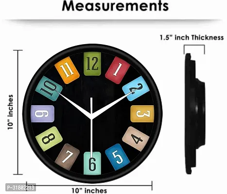 Designer Multicoloured Plastic Analog Wall Clock-thumb2