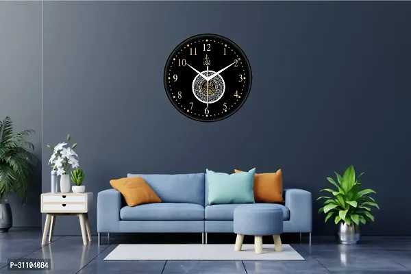 Designer Black Plastic Analog Wall Clock-thumb0