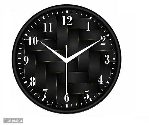 Designer Black Plastic Analog Wall Clock