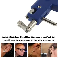 Plastic Professional Steel Ear Nose Body Piercing Gun Shots Tool Kit Set-thumb3