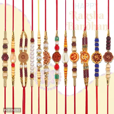 Rakhi Multicolor Combo of 12 Dora Rakhi Set for Men with Roli Chawal Best Wishes Raksha Bandhan Rakhi for brother  12 Rakhi Set for Men With Roli Chawal