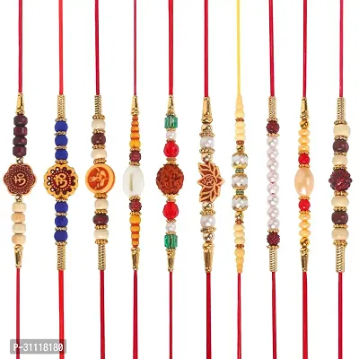 10 rakhi set for brothers Multicolour Rakhi Combo of 10 Rakhi Set for Brother,Bhaiya Bhabhi Kids Handmade Rakhis with Roli Chawal Tikka set