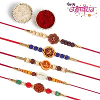 10 rakhi set for brothers Multicolour Rakhi Combo of 10 Rakhi Set for Brother,Bhaiya Bhabhi Kids Handmade Rakhis with Roli Chawal Tikka set-thumb3