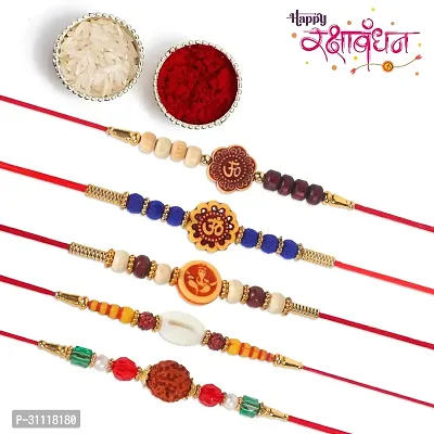 10 rakhi set for brothers Multicolour Rakhi Combo of 10 Rakhi Set for Brother,Bhaiya Bhabhi Kids Handmade Rakhis with Roli Chawal Tikka set-thumb4