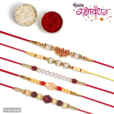 10 rakhi set for brothers Multicolour Rakhi Combo of 10 Rakhi Set for Brother,Bhaiya Bhabhi Kids Handmade Rakhis with Roli Chawal Tikka set-thumb2