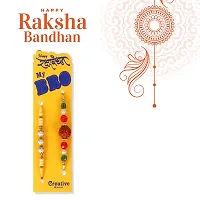 Rakhi for Brother with Roli Chawal Tikka Set Combo-thumb3