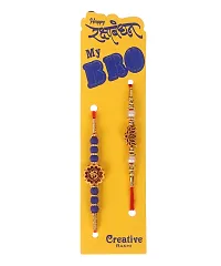 Rakhi for Brother with Roli Chawal Tikka Set Combo-thumb4