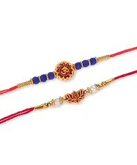 Rakhi for Brother with Roli Chawal Tikka Set Combo-thumb1