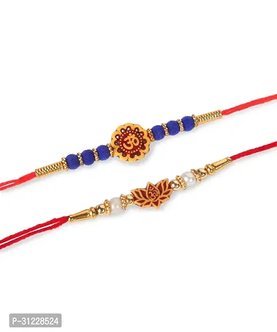 Rakhi for Brother with Roli Chawal Tikka Set Combo-thumb2