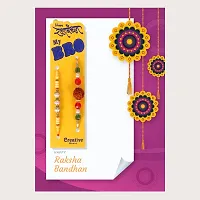 Designer Rakhi Set of 2 with Roli Chawal-thumb4