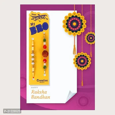 Designer Rakhi Set of 2 with Roli Chawal-thumb5