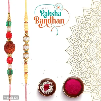 Designer Rakhi Set of 2 with Roli Chawal-thumb4