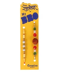 Designer Rakhi Set of 2 with Roli Chawal-thumb2