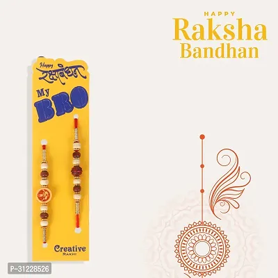 Designer Rakhi Set of 2 with Roli Chawal-thumb4