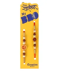 Designer Rakhi Set of 2 with Roli Chawal-thumb2