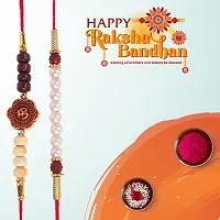 Designer Rakhi Set of 2 with Roli Chawal-thumb2