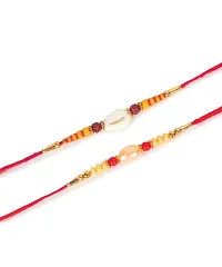 Designer Rakhi Set of 2 with Roli Chawal-thumb1