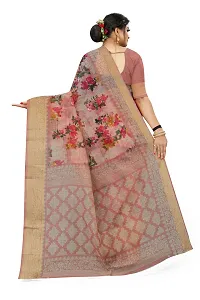 Designer Art Silk Printed Pink Saree with Blouse piece For Women-thumb3