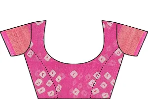 Designer Cotton Printed Pink Saree with Blouse piece For Women-thumb4
