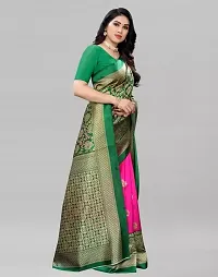 Beautiful Pink And Blue Printed Saree-thumb4