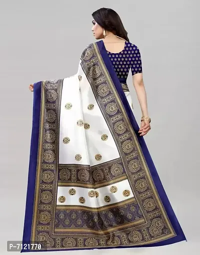 Beautiful Blue Colour Art Silk Printed Saree-thumb4