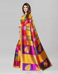 Beautiful  Multicolour Art Silk Printed Saree-thumb2