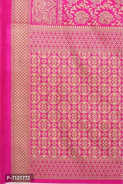 Beautiful Blue And Pink Art Silk Saree-thumb2