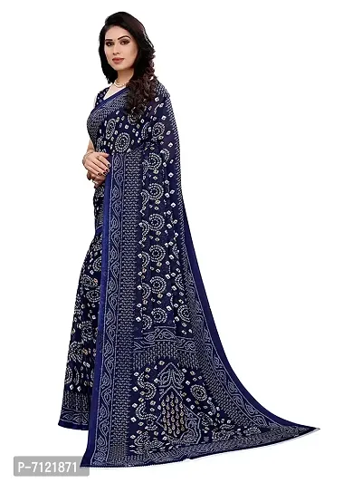 Beautiful Blue Colour Bandhej Print Georgette  Saree-thumb3