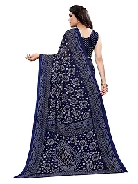 Beautiful Blue Colour Bandhej Print Georgette  Saree-thumb3