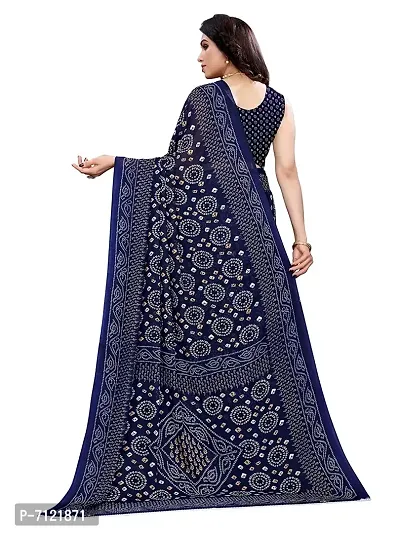 Beautiful Blue Colour Bandhej Print Georgette  Saree-thumb4