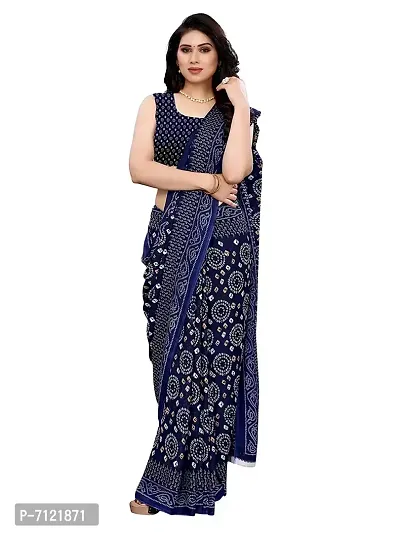 Beautiful Blue Colour Bandhej Print Georgette  Saree-thumb2